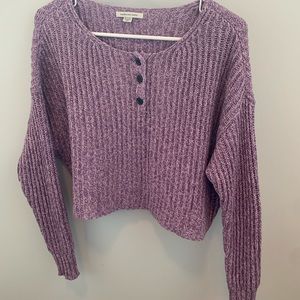 Cropped purple American eagle sweater size XS